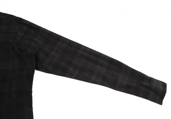 コムデギャルソン シャツCOMME des GARCONS SHIRT コットンチェックボタンダウンシャツ チャコールL K-115608_009