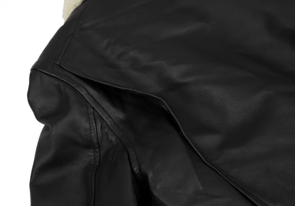 A.P.C. Boa Collar Leather Jacket K-115609_014