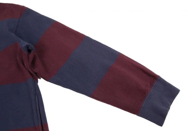 ポロラルフローレンPOLO RALPH LAUREN ポニーワンポイント刺繍ボーダージップアップパーカー エンジ青170 K-115615_005