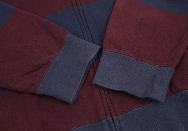 ポロラルフローレンPOLO RALPH LAUREN ポニーワンポイント刺繍ボーダージップアップパーカー エンジ青170 K-115615_006