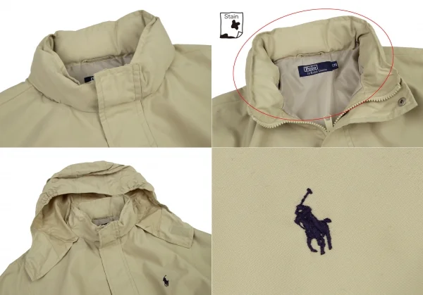 ポロラルフローレンPOLO RALPH LAUREN ポリフード収納スタンドカラージップアップジャケット ベージュ170 K-115616_004