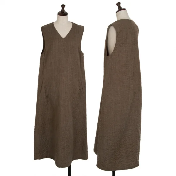 ASHA BY MDS Wool Stitch Sleeveless Dress Brown M K-115634_001