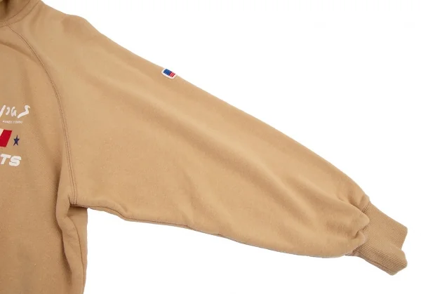 パパスPapas ロゴプリントボタン開きパーカー キャメルL K-115646_007