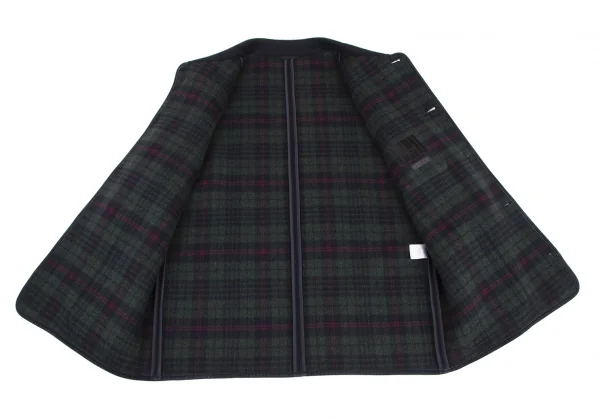 パパスPapas ウールダブルフェイスパイピングジャケット 紺52LL K-115653_012