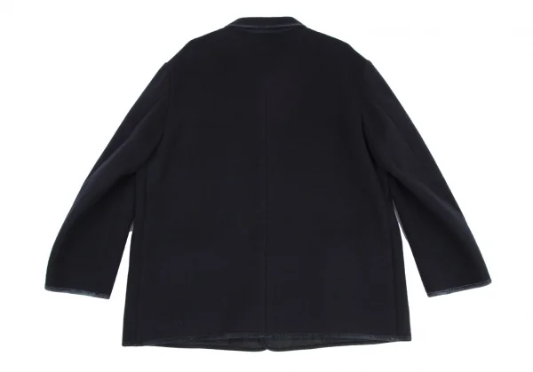 パパスPapas ウールダブルフェイスパイピングジャケット 紺52LL K-115653_014