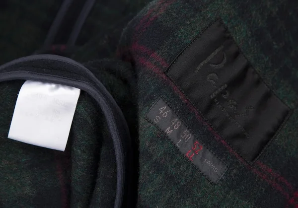 パパスPapas ウールダブルフェイスパイピングジャケット 紺52LL K-115653_017