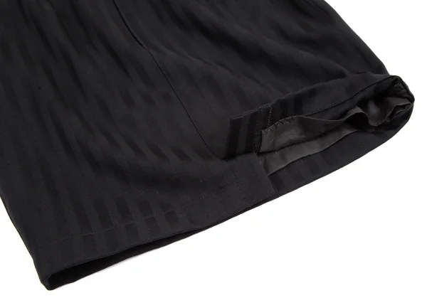 ティエリーミュグレー Thierry Mugler シャドーストライプ台形ウールスカート 黒60-88 K-115663_011