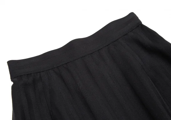 ティエリーミュグレー Thierry Mugler シャドーストライプ台形ウールスカート 黒60-88 K-115663_003