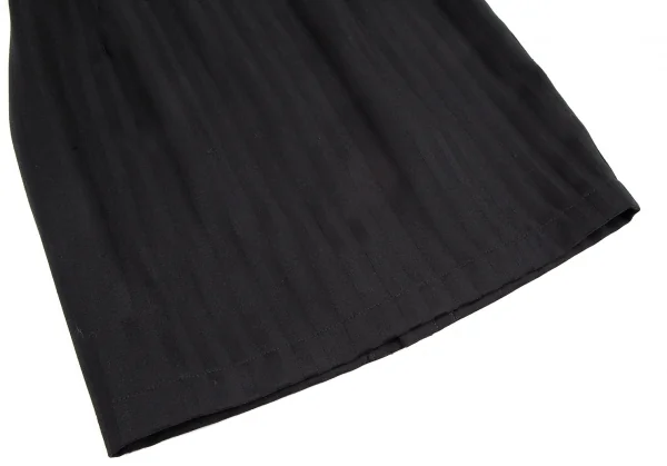 ティエリーミュグレー Thierry Mugler シャドーストライプ台形ウールスカート 黒60-88 K-115663_004