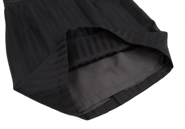 ティエリーミュグレー Thierry Mugler シャドーストライプ台形ウールスカート 黒60-88 K-115663_005