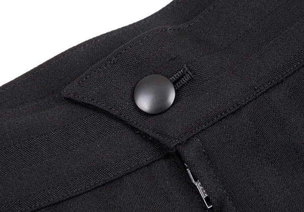 ティエリーミュグレー Thierry Mugler シャドーストライプ台形ウールスカート 黒60-88 K-115663_009