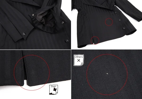 ティエリーミュグレー Thierry Mugler シャドーストライプウールセットアップ 黒7AR/60-88 K-115664_006