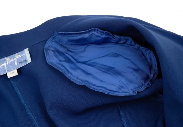 ティエリーミュグレー Thierry Mugler メタル装飾変形ショートジャケット 青7AR K-115665_012