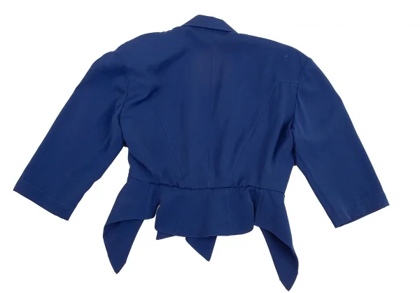 ティエリーミュグレー Thierry Mugler メタル装飾変形ショートジャケット 青7AR K-115665_013