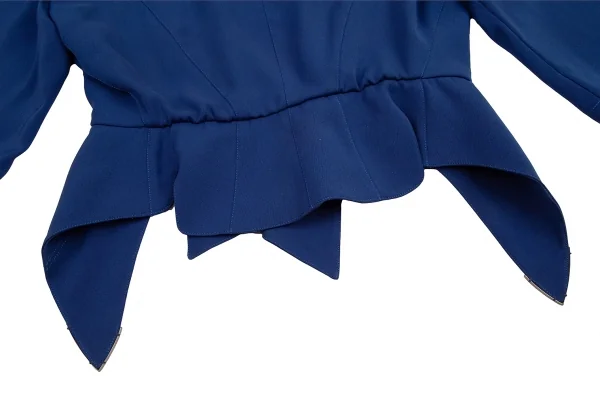 ティエリーミュグレー Thierry Mugler メタル装飾変形ショートジャケット 青7AR K-115665_014