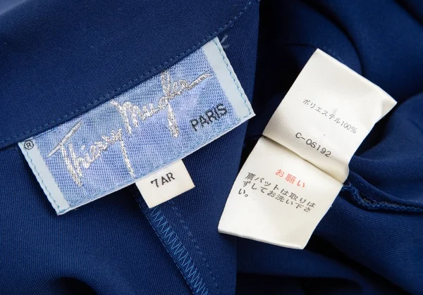 ティエリーミュグレー Thierry Mugler メタル装飾変形ショートジャケット 青7AR K-115665_017