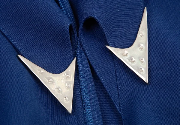 ティエリーミュグレー Thierry Mugler メタル装飾変形ショートジャケット 青7AR K-115665_006