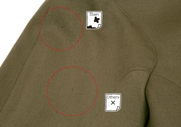 ティエリーミュグレー Thierry Mugler アシンメトリーラペルベルテッドウールギャバジャケット カーキ9AR K-115668_004