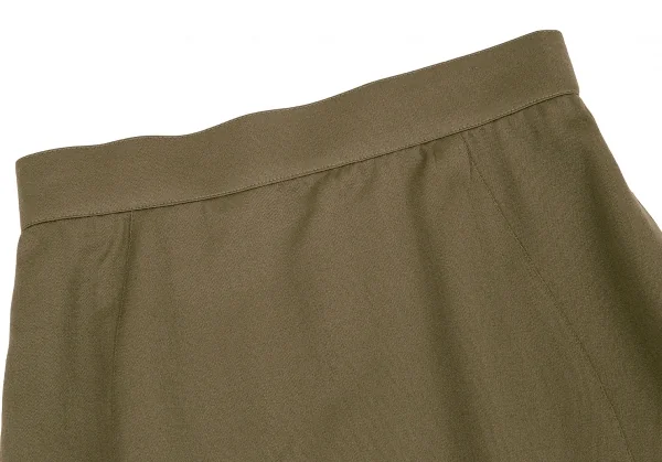 ティエリーミュグレー Thierry Mugler ウールギャバ台形スカート カーキ63-90 K-115669_003