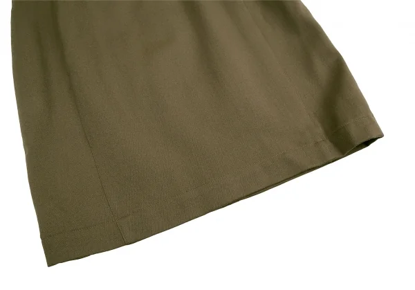 ティエリーミュグレー Thierry Mugler ウールギャバ台形スカート カーキ63-90 K-115669_004