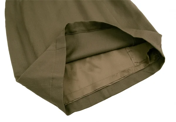 ティエリーミュグレー Thierry Mugler ウールギャバ台形スカート カーキ63-90 K-115669_005