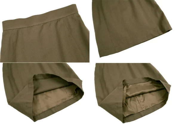 ティエリーミュグレー Thierry Mugler アシンメトリーラペルウールギャバセットアップ カーキ9AR/63-90 K-115670_015