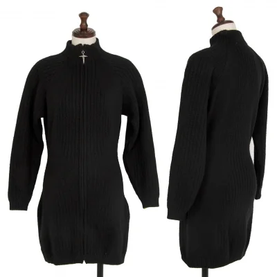 ティエリーミュグレー Thierry Mugler リブ地切替チャームジップジップニット