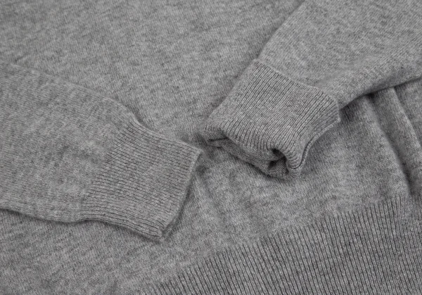 コムコム コムデギャルソンCOMME des GARCONS カシミヤニットプルオーバーパーカー グレーS K-115683_007