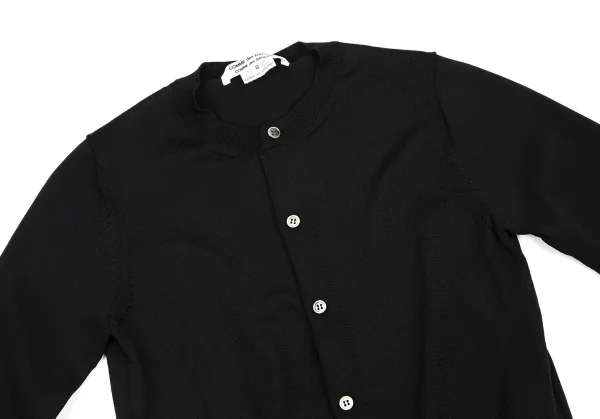 COMME des GARCONS COMME des GARCONS Poly Knit Crew Neck Cardigan K-115686_003