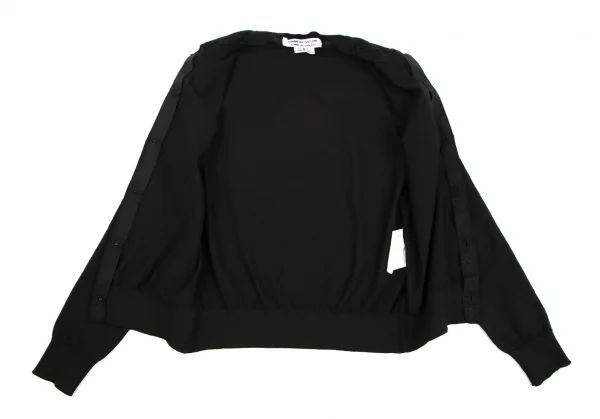 COMME des GARCONS COMME des GARCONS Poly Knit Crew Neck Cardigan K-115686_009