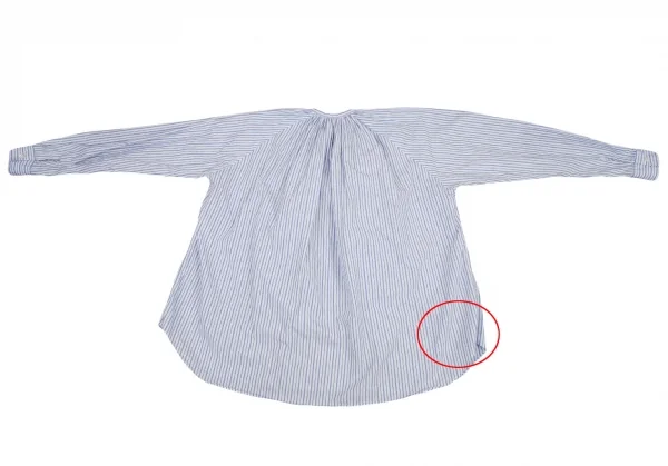 COMME des GARCONS Stripe Frill Long Sleeve Shirt K-115688_010