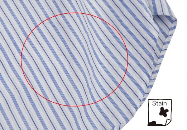 COMME des GARCONS Stripe Frill Long Sleeve Shirt K-115688_011