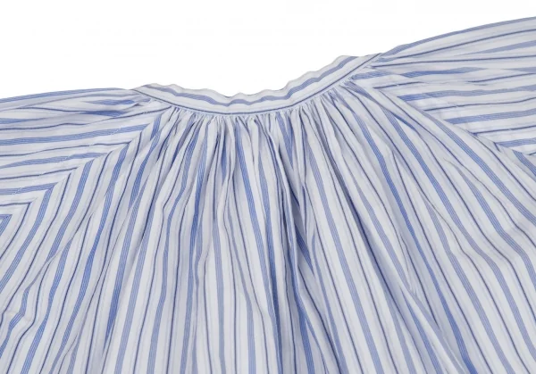 COMME des GARCONS Stripe Frill Long Sleeve Shirt K-115688_012