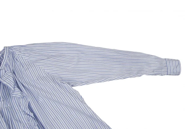 COMME des GARCONS Stripe Frill Long Sleeve Shirt K-115688_005