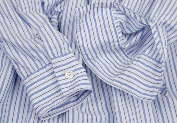 COMME des GARCONS Stripe Frill Long Sleeve Shirt K-115688_006