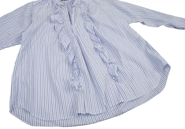 COMME des GARCONS Stripe Frill Long Sleeve Shirt K-115688_007