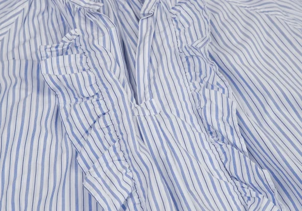 COMME des GARCONS Stripe Frill Long Sleeve Shirt K-115688_008