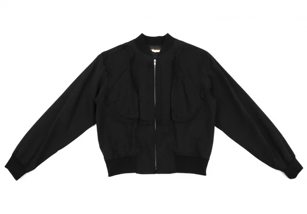 COMME des GARÇONS ジップアップブルゾンXS コムデギャルソンCOMME des GARCONS パッド貼り付けデザイン