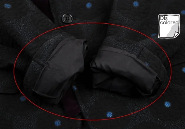 コムデギャルソンCOMME des GARCONS ベロアフリルサークルジャガードジャケット 黒ワインS K-115703_011