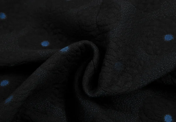 コムデギャルソンCOMME des GARCONS ベロアフリルサークルジャガードジャケット 黒ワインS K-115703_017