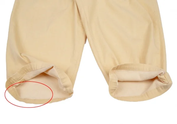 パパスPapas ストレッチコットンリネンクロップドパンツ 黄56 2X K-115731_013