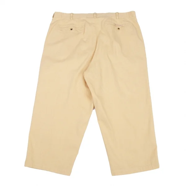 パパスPapas ストレッチコットンリネンクロップドパンツ 黄56 2X K-115731_015
