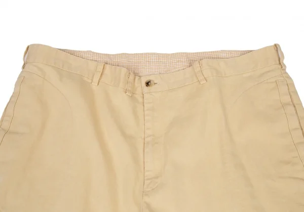 パパスPapas ストレッチコットンリネンクロップドパンツ 黄56 2X K-115731_005