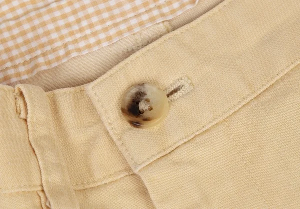 パパスPapas ストレッチコットンリネンクロップドパンツ 黄56 2X K-115731_006