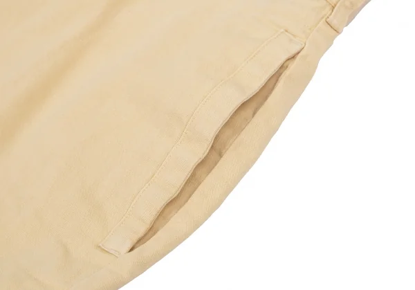 パパスPapas ストレッチコットンリネンクロップドパンツ 黄56 2X K-115731_008