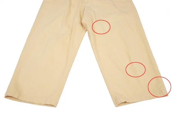 パパスPapas ストレッチコットンリネンクロップドパンツ 黄56 2X K-115731_009