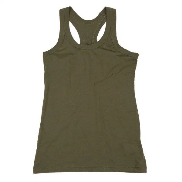 ヨウジヤマモト ファムYohji Yamamoto FEMME コットンベーシックタンクトップ カーキ2 K-115746_002