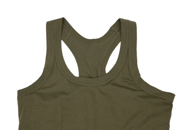 ヨウジヤマモト ファムYohji Yamamoto FEMME コットンベーシックタンクトップ カーキ2 K-115746_003