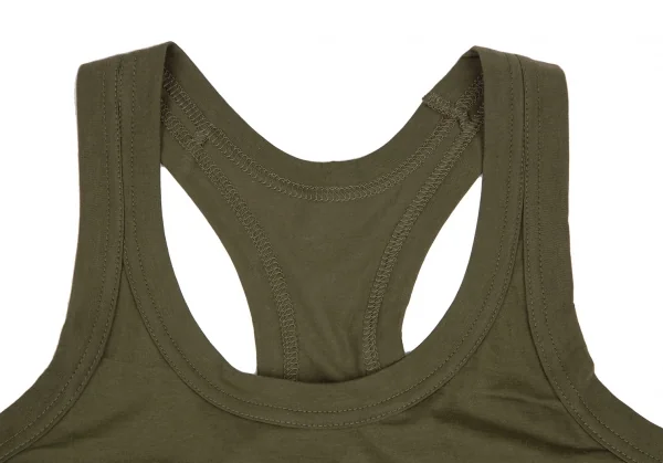 ヨウジヤマモト ファムYohji Yamamoto FEMME コットンベーシックタンクトップ カーキ2 K-115746_004
