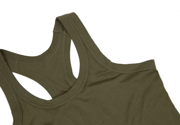 ヨウジヤマモト ファムYohji Yamamoto FEMME コットンベーシックタンクトップ カーキ2 K-115746_005
